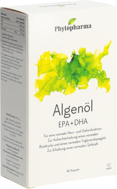 Produktbild Phytopharma Algenöl EPA + DHA (80 Stück, Kapseln, 120 g)