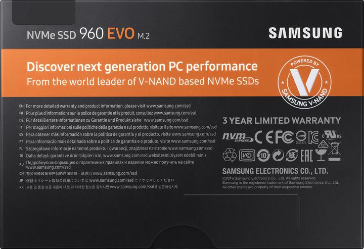 Image du produit Samsung 960 Evo (500 Go, M.2)