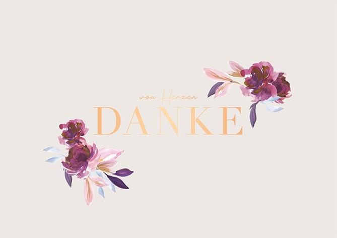Produktbild einzigARTig Doppelkarte, von Herzen Danke (1 Stk.)