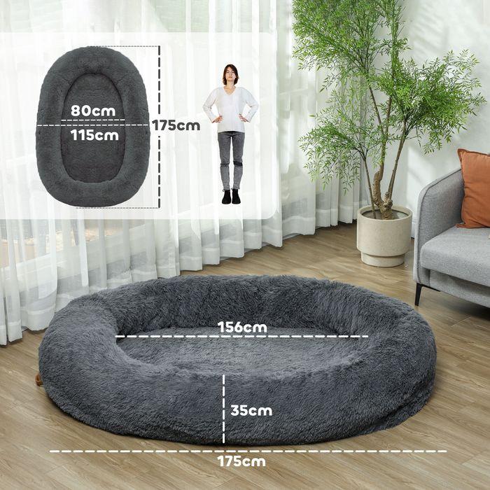 Image du produit Swisshandel24 Hundebett für Menschen Waschbar Katzenbett mit 10cm Eier-Schaumstoffunterlage (Chien)
