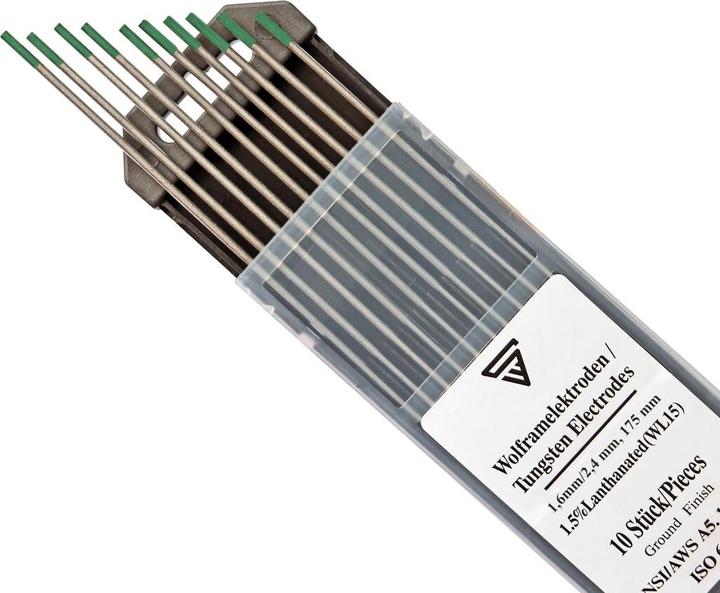 Immagine prodotto Stahlwerk Elettrodi di tungsteno WP Green Set 5 x 1,6 mm + 5 x 2,4 mm x 175 mm