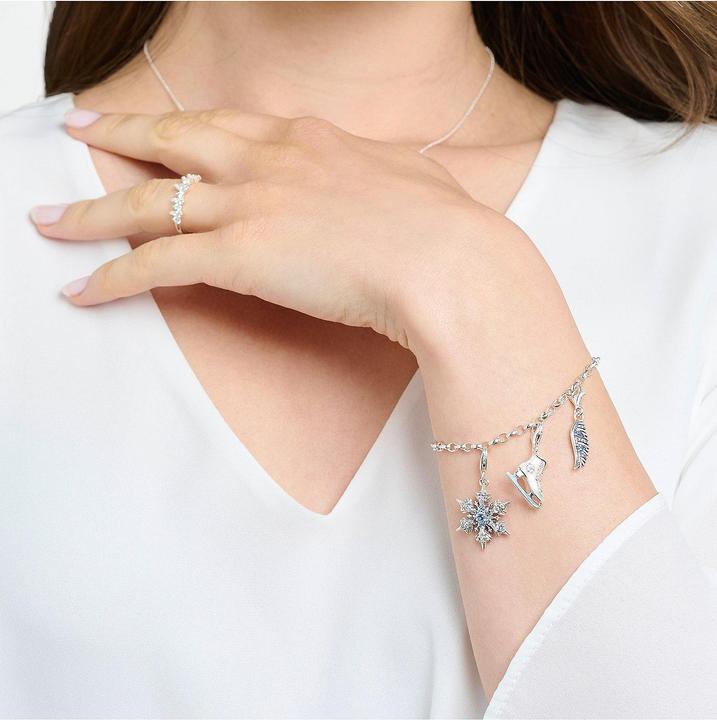 Produktbild Thomas Sabo Charm-Anhänger Schlittschuh Silber (925er Silber, Emaille)