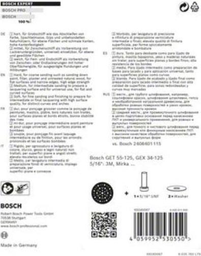 Actual product image Bosch Professional Zubehör EXPERT Multihole (EXPERT Multihole) Universal backing pad, 125 mm, hard (Hard)