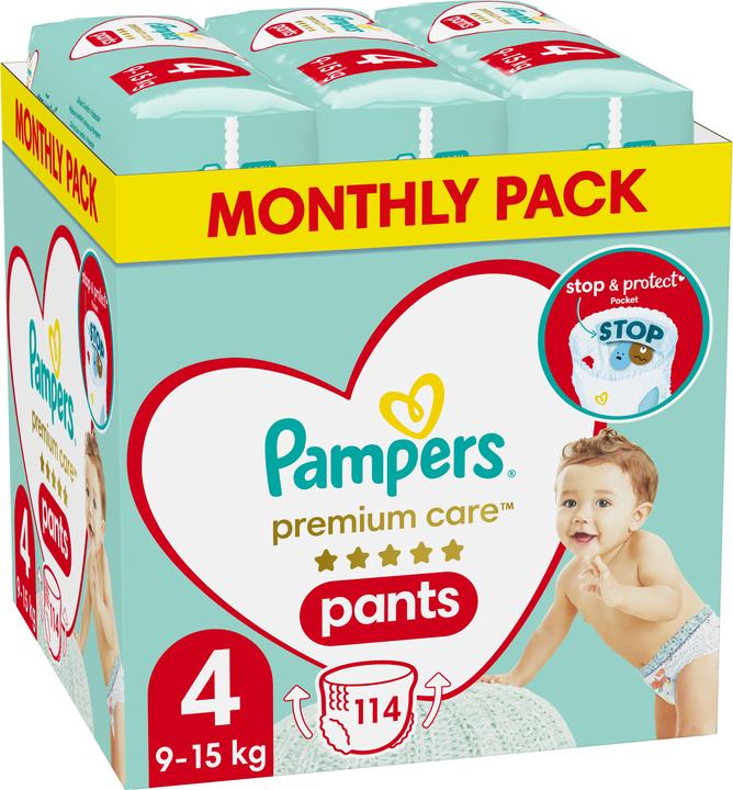 Immagine prodotto Pampers Premium Care (Dimensione 4, Pacco mensile, 114 Pezzo/i)