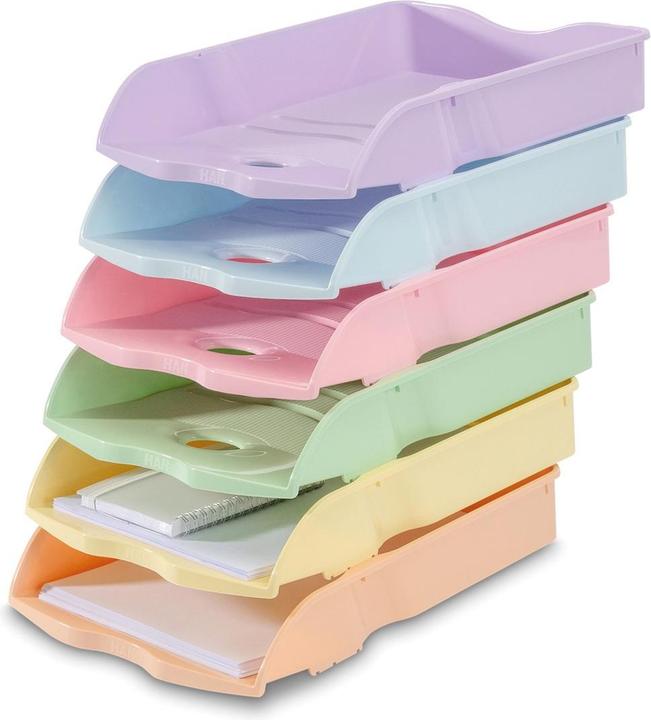 Actual product image Han Re-LOOP A4 pastel blue stackable letter tray (A4)