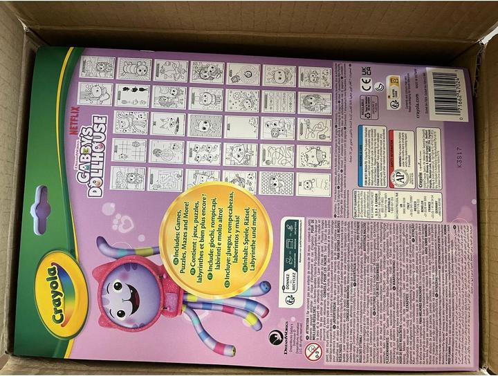 Produktbild Crayola Album Aktivität und Ausmalen Gabby's Dollhouse, 32 Ausmalseiten und 7 abwaschbare Mini-Filz