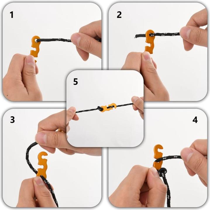 Produktbild VidaXL Zeltleinen mit Seilspannern 8 Stk. Reflektierend 4 m 4 mm