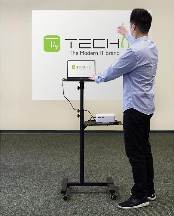 Produktbild Techly Uchwyt do projektorów Wózek Stolik Prezentacyjny do Projektora i Notebooka Mobilny
