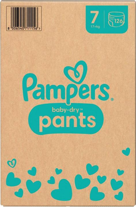 Actual product image Pampers Baby-Dry Pants (Size 7, Monthly box, 126 Piece)