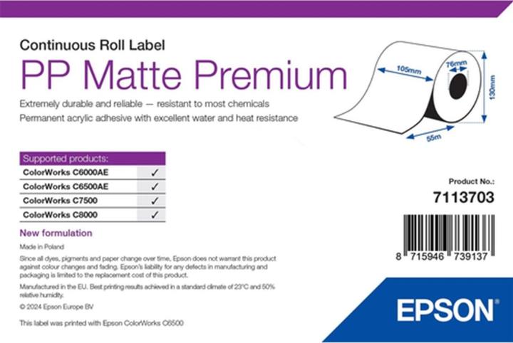 Energie-Label Epson Pp Matte Label Premium