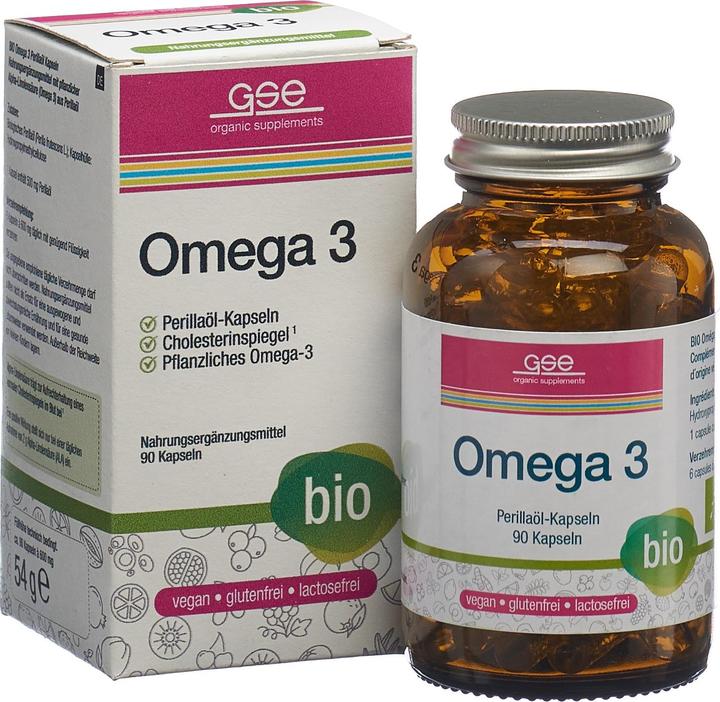 Produktbild GSE Omega 3 Perilla Öl Bio Kaps (90 Stück, Kapseln, 192 g)