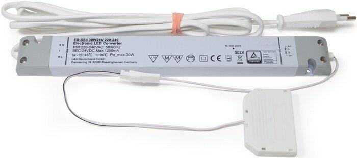 Actual product image L&S LED converter 230 V 24 V 30 W 6-way distributor (6 x, 2 m)