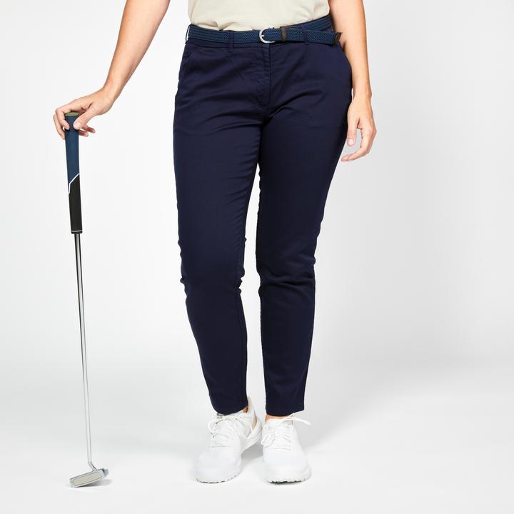 Image du produit Inesis Chinos de golf en coton pour femmes - MW500 Bleu marine (XXS)