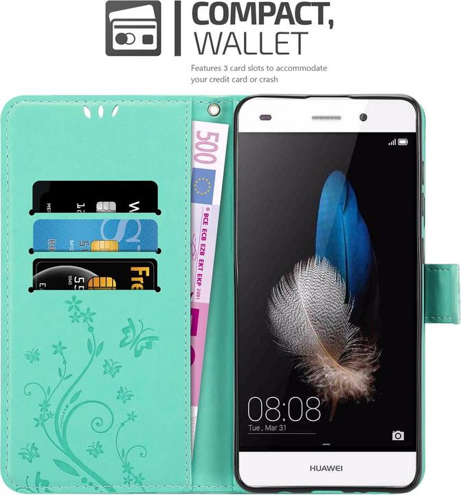 Productafbeelding Cadorabo Bloemen Boekomslag (Huawei P8 Lite)