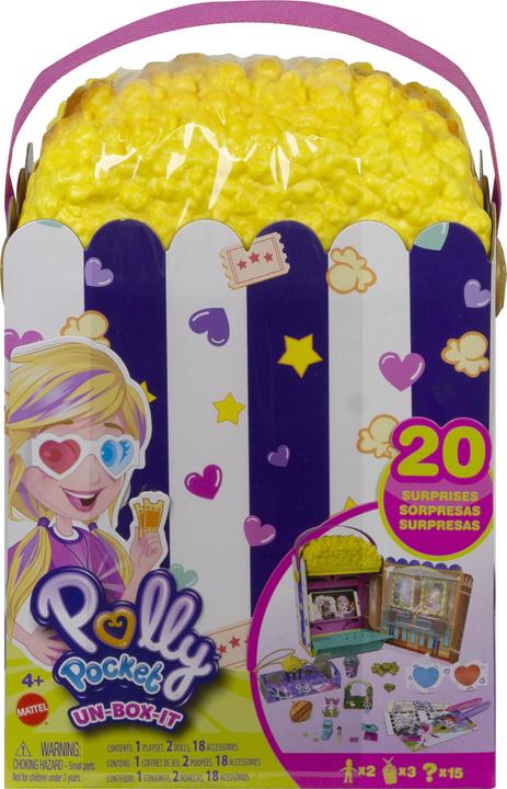 Actual product image Polly Pocket UN-BOX-IT Popcorn Box Playset
