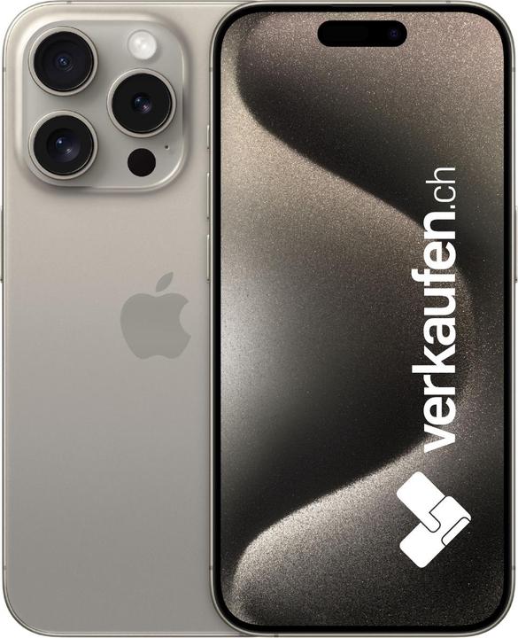 Actual product image verkaufen.ch iPhone 15 Pro (128 GB, Natural Titanium, 6.10", 48 Mpx, SIM + eSIM, A / Like new)