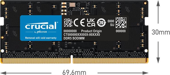 Productafbeelding Crucial Laptop Memory (2 x 16GB, 5600 MHz, DDR5 RAM, SO-DIMM)