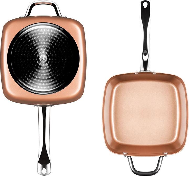 Image du produit InnovaGoods Sauteuse avec accessoires - Cuivre (Cocotte + faitout, Céramique, Aluminium)