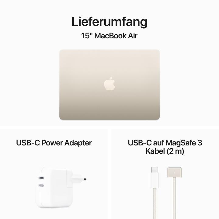 Produktbild Apple MacBook Air – 2024 (15", M3, 24 GB, 1000 GB, DE)