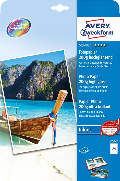 Image du produit Avery Papier photo jet d'encre, 25 feuilles (200 g/m², A4, 25 x)