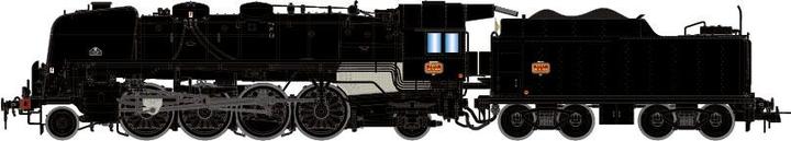 Actual product image Jouef SNCF steam locomotive 141 R 484 Hausbergen 3 front lamps T (Track H0)