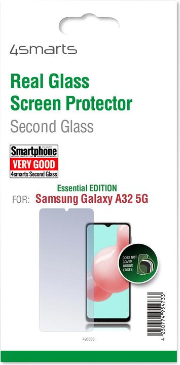 Actual product image 4smarts Second Glass Essential for Samsung Galaxy A32 5G (1 Piece, Samsung Galaxy A32 5G, Samsung Galaxy A13 5G, Samsung Galaxy A03)