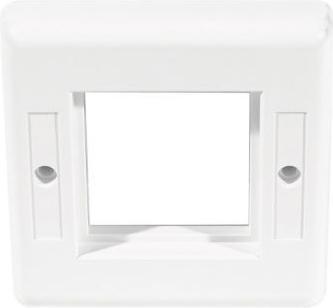Produktbild Dexlan Rahmen für Datendosen-Einsätze, signalweiss RAL 9003 (Kabeldurchlass, 1.50 cm)