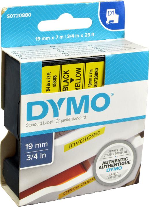 Produktbild Dymo S0720880 Standardband (1.90 cm, Gelb, Schwarz)