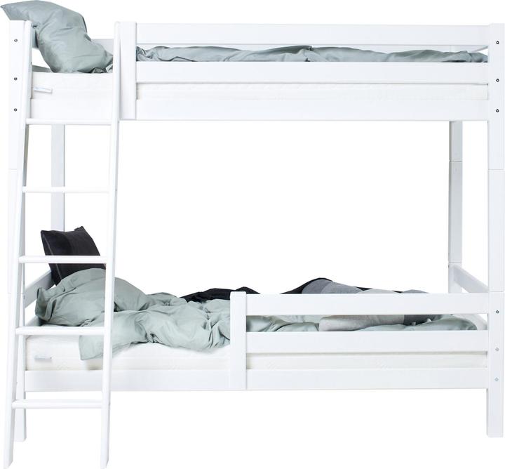 Produktbild Hoppekids ECO Luxury Hoch-Etagenbett in 120 x 200 cm mit schräger Leiter und zusätzlicher Absturzsic (120 x 200 cm)
