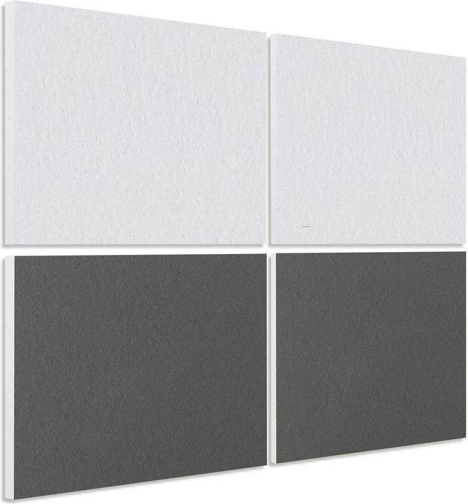 Image du produit Platino24 Kit d'absorption acoustique, blanc + gris granit (4 pcs)