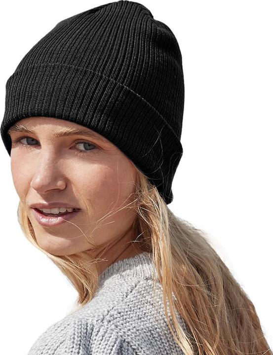 Actual product image Beechfield Unisex Adult Organic Cotton Fine Knit Beanie