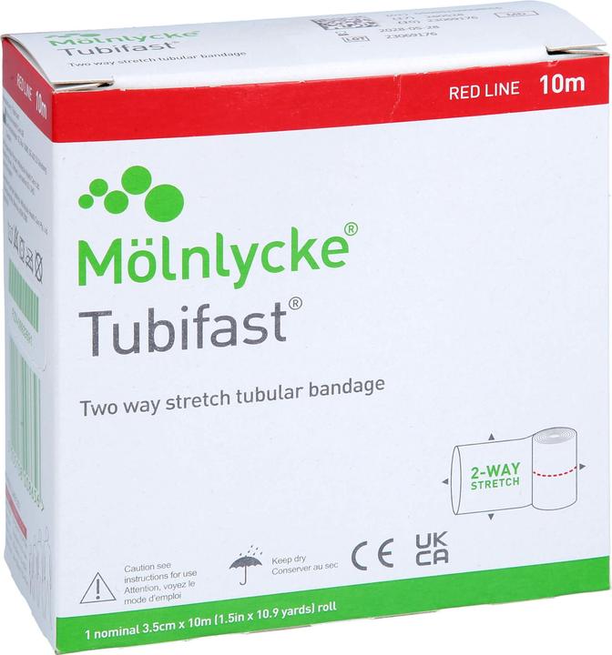 Actual product image Mölnlycke Schlauchbandage 3.5cmx10m rot