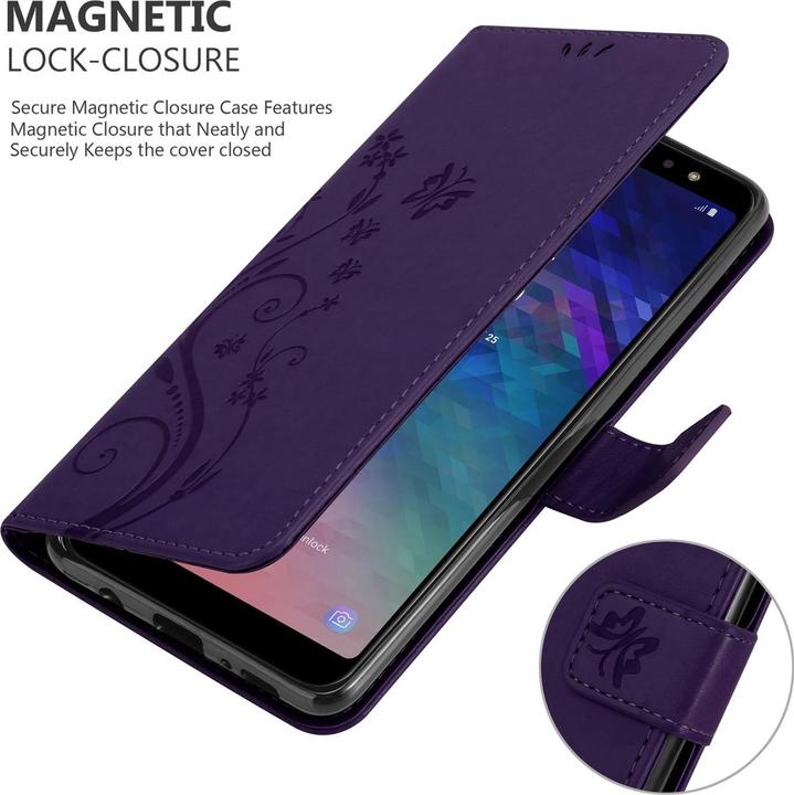 Actual product image Cadorabo Flower Book Cover (Samsung Galaxy A6+)