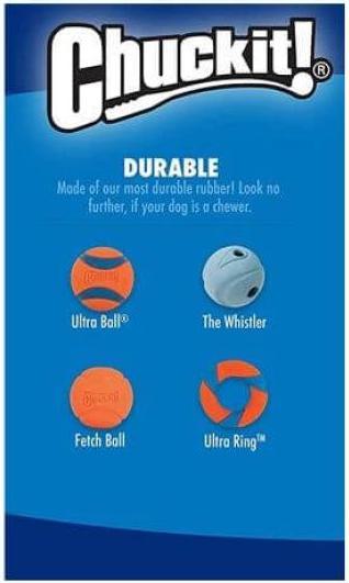 Actual product image Chuckit! CHUCKIT MAX GLOW luminous fetch ball 7 6 cm diameter size L white (Litter toy dog)