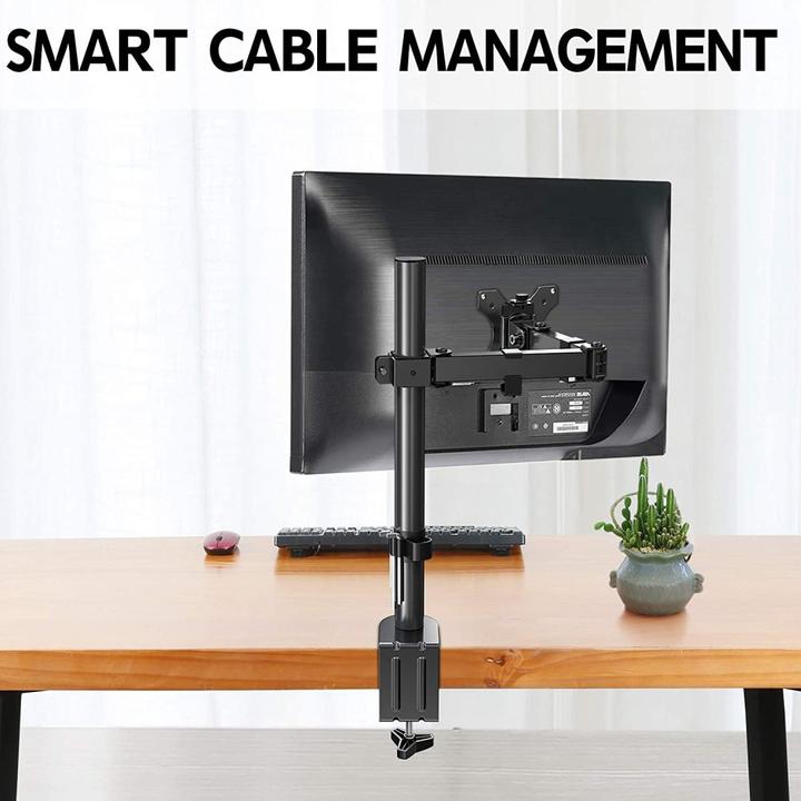 Image du produit Techly Kit de fixation pour moniteur (bras réglable) - noir - taille d'écran : 33- (Tables, 32.01")