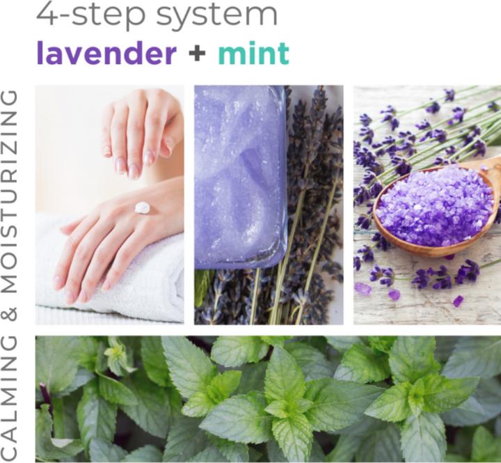 Actual product image Bcl Spa Calming Lavender + Mint 4 Step System (Foot bath, Foot mask)