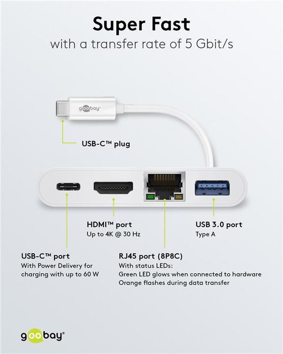 Produktbild Goobay Multiport-Adapter (USB-C, 1 Ports)