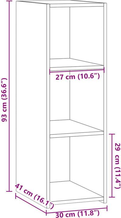 Actual product image VidaXL Sideboard (30 x 41 x 93 cm)