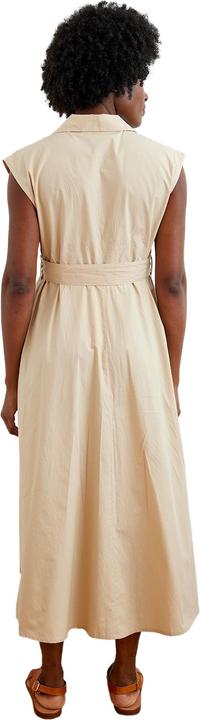 Vertbaudet Langes Baumwollkleid mit Bindegürtel für Schwangerschaft und Stillzeit