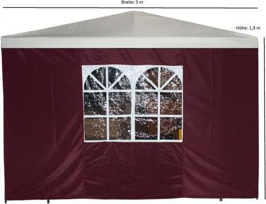 Produktbild Degamo Seitenplane für Pavillon mit Fenster (300 cm, 1 cm)