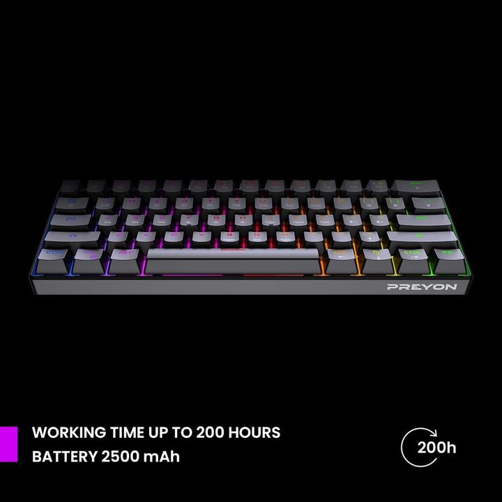 Produktbild Preyon Klawiatura Red All Claw Gateron Red (PRAC61B) (US, Kabelgebunden)