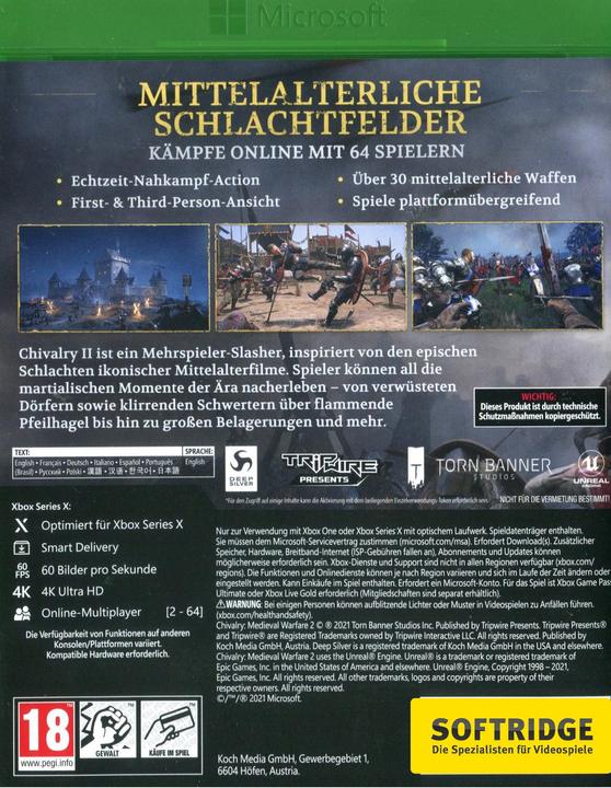 Produktbild Deep Silver Chivalry 2 Day One Edition (Xbox Series X, Xbox One X, DE)