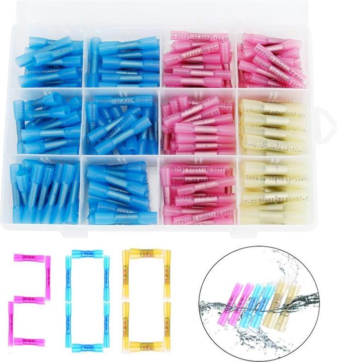 Actual product image Intirilife Box of 200 Crimp Connectors