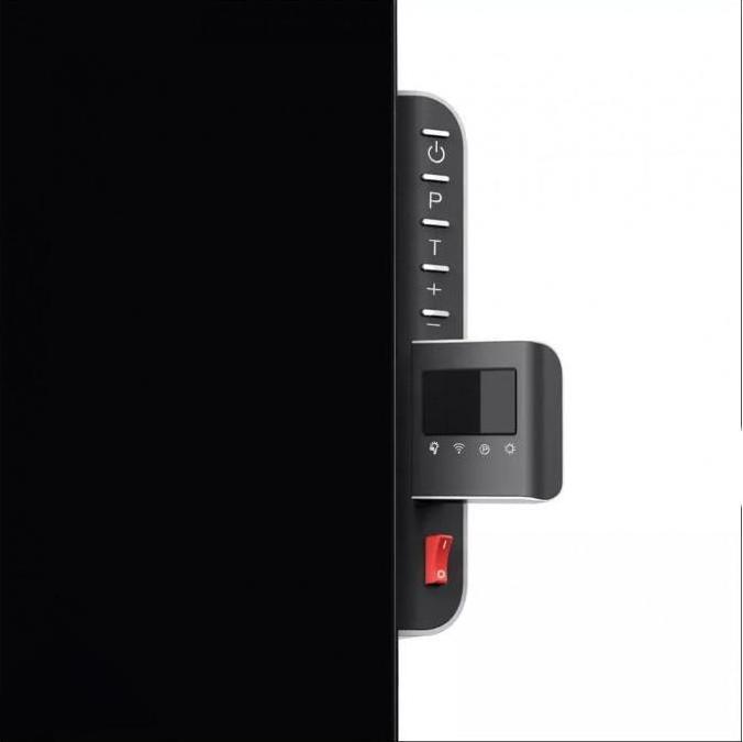 Immagine prodotto Maclean MCE536 Riscaldatore elettrico in vetro Convettore Smart WiFi LED con telecomando 600W Tuya Smart (600 W)