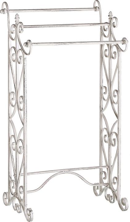 Image du produit Beliani Porte-serviettes aspect antique blanc 49 x 91 cm sur pied 3 bras CHILLAN