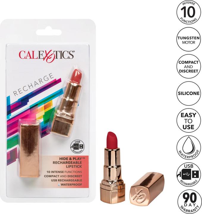 Actual product image CalExotics Hide & Play Lipstick Recharge Red