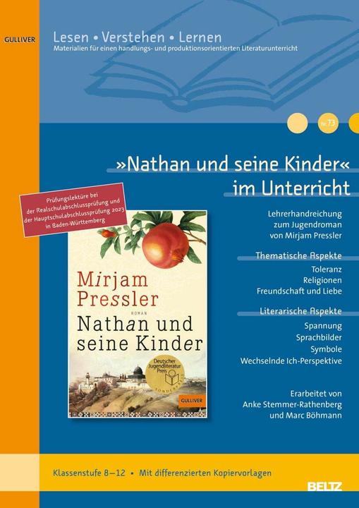 Produktbild »Nathan und seine Kinder« im Unterricht (Deutsch, Marc Böhmann, Anke Stemmer-Rathenberg, 2011)