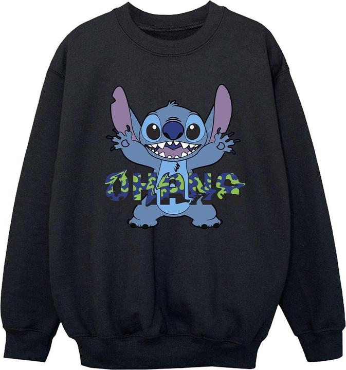 Disney Lilo And Stitch Ohana Blue Glitch Sweatshirt Mädchen
