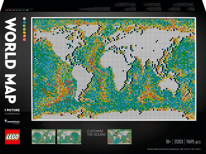 Immagine prodotto LEGO Mappa del mondo (31203, LEGO Art, Set LEGO rari)