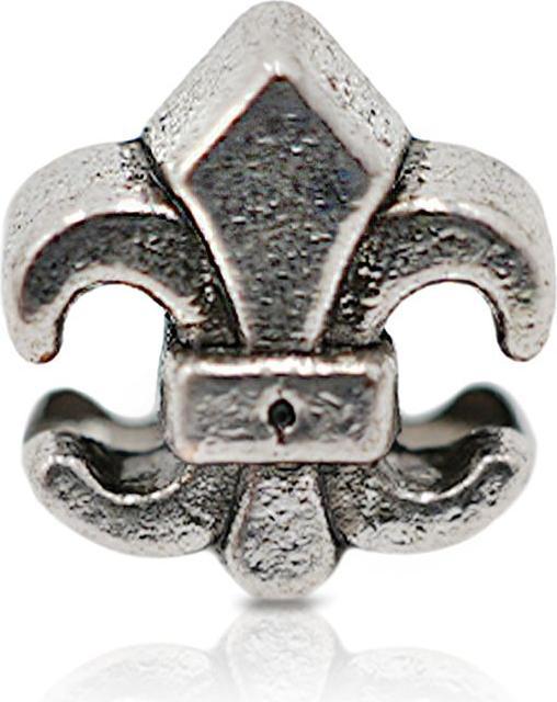 Hermex Französische Lilie Bead Perle - Silbrig (Zink-Legierung)